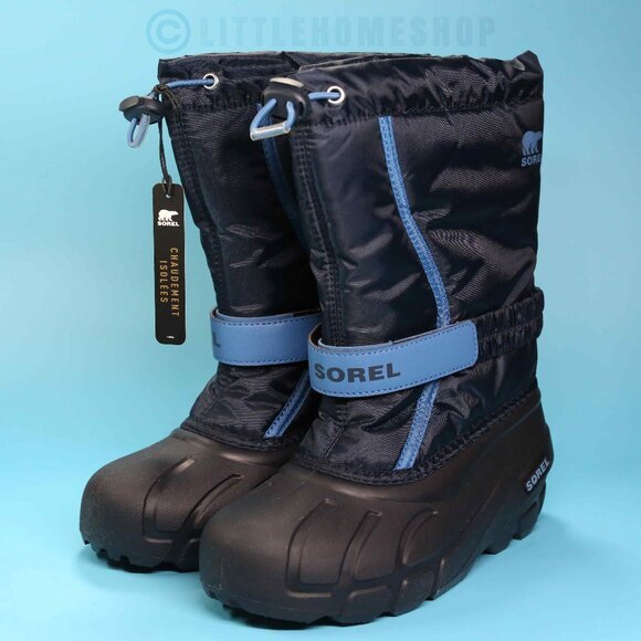 Sorel Kids Navy and Light Blue Snow Boots - Picture 1 of 7